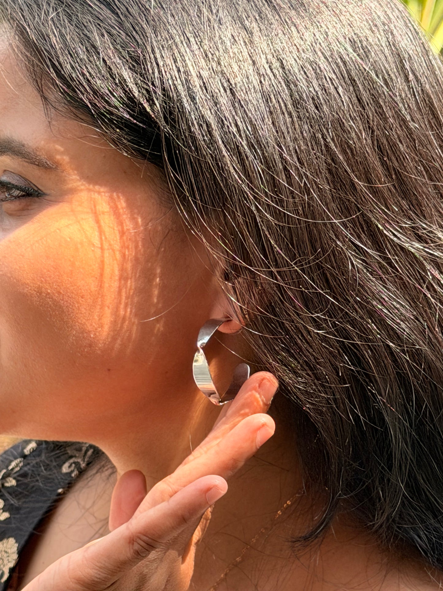 Silver Plated Twisted Style Western Fashion Earring