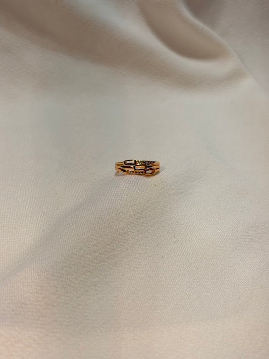 Rose gold-plated Adjustable Ring