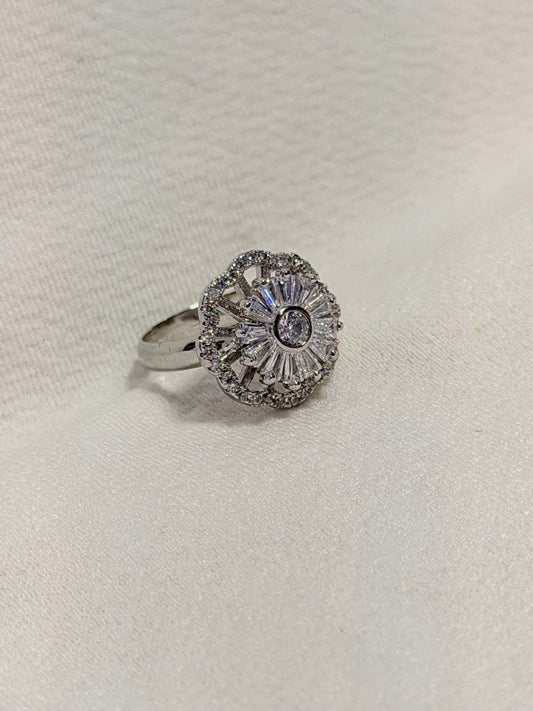 Sparkling Silver Plated Ring