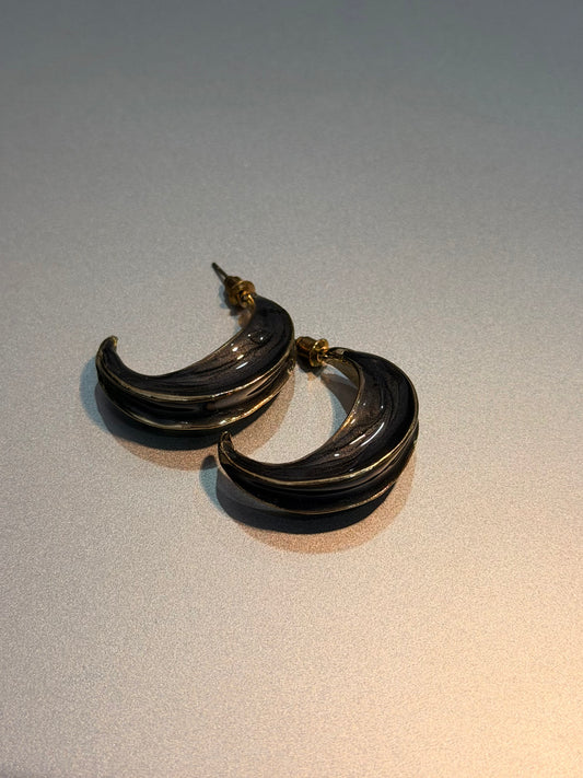 Enamel Hoop Earring