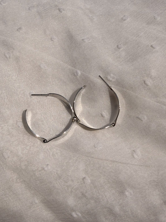 Silver Plated Twisted Style Western Fashion Earring