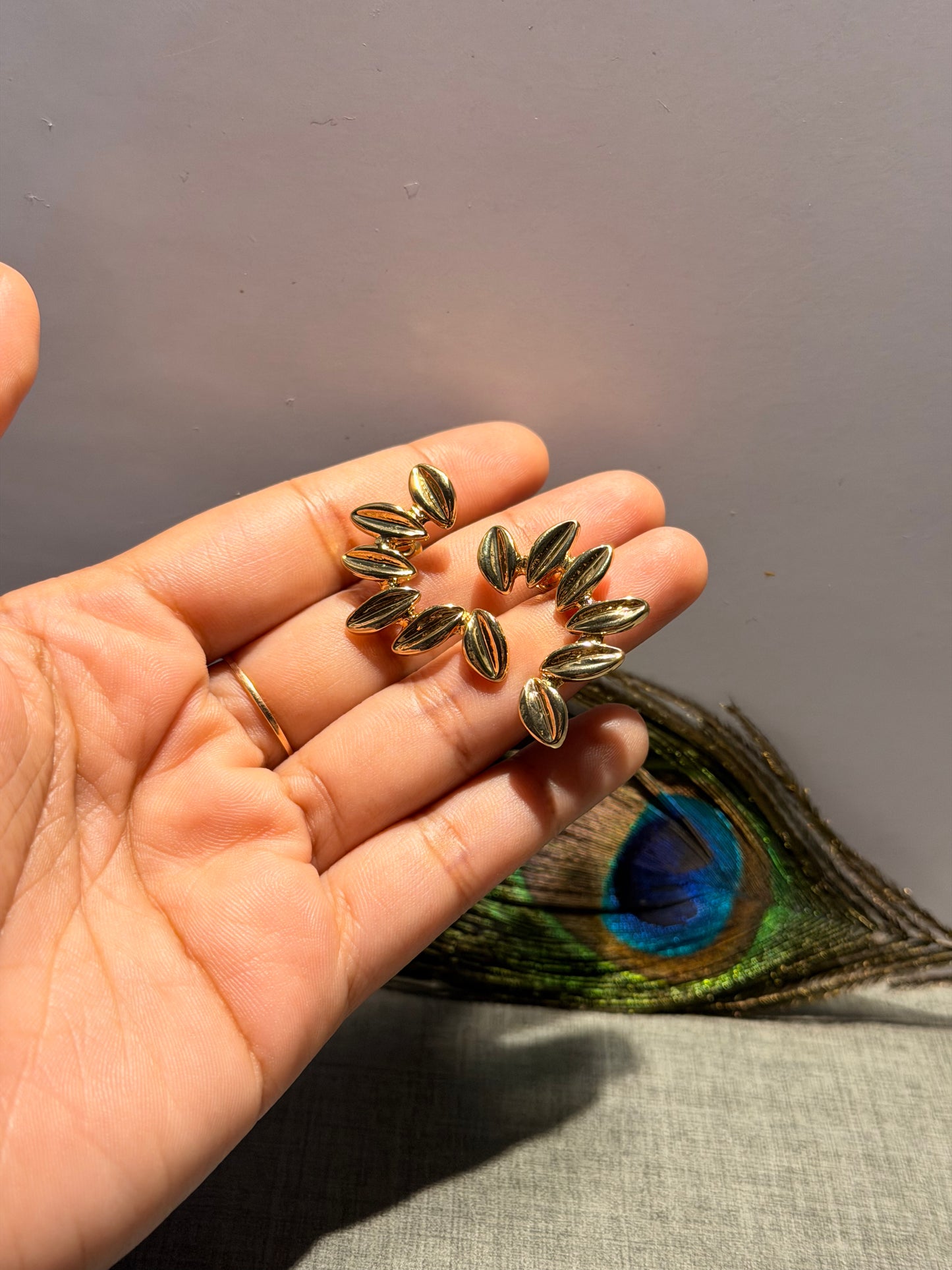 Leaf Cluster Anti Tarnish Earrings