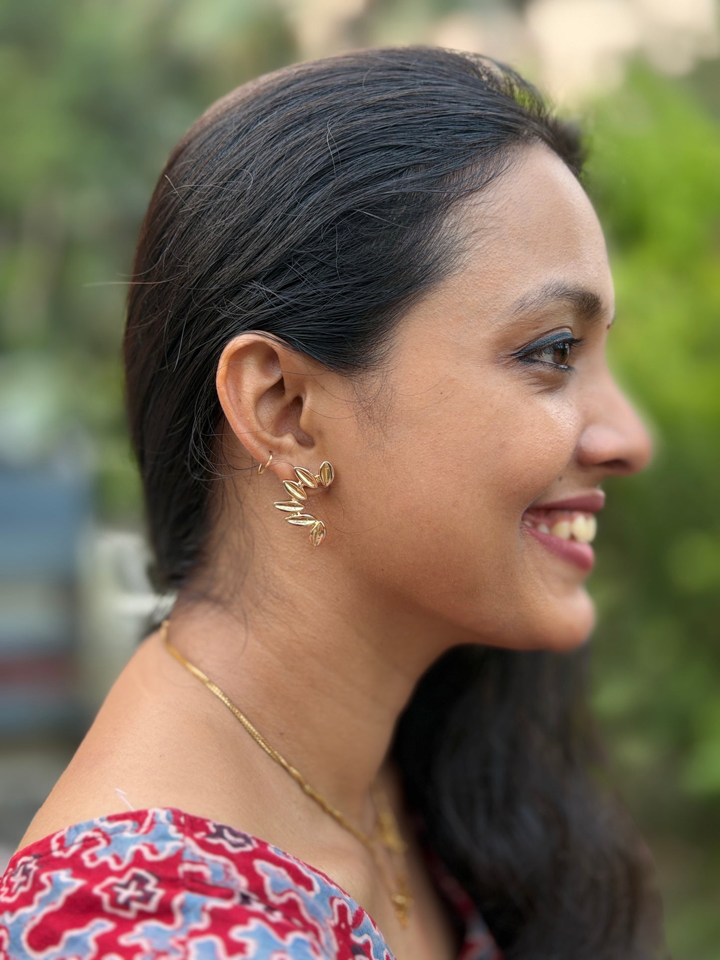 Leaf Cluster Anti Tarnish Earrings