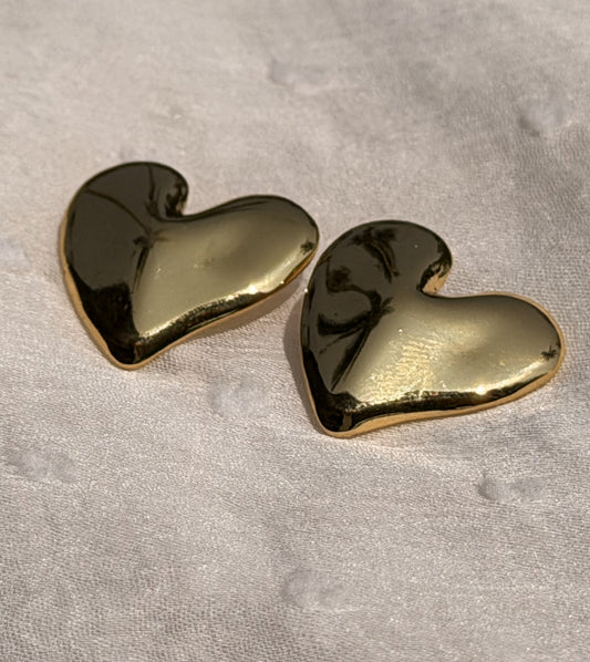 Gold Plated Love Shaped Earring