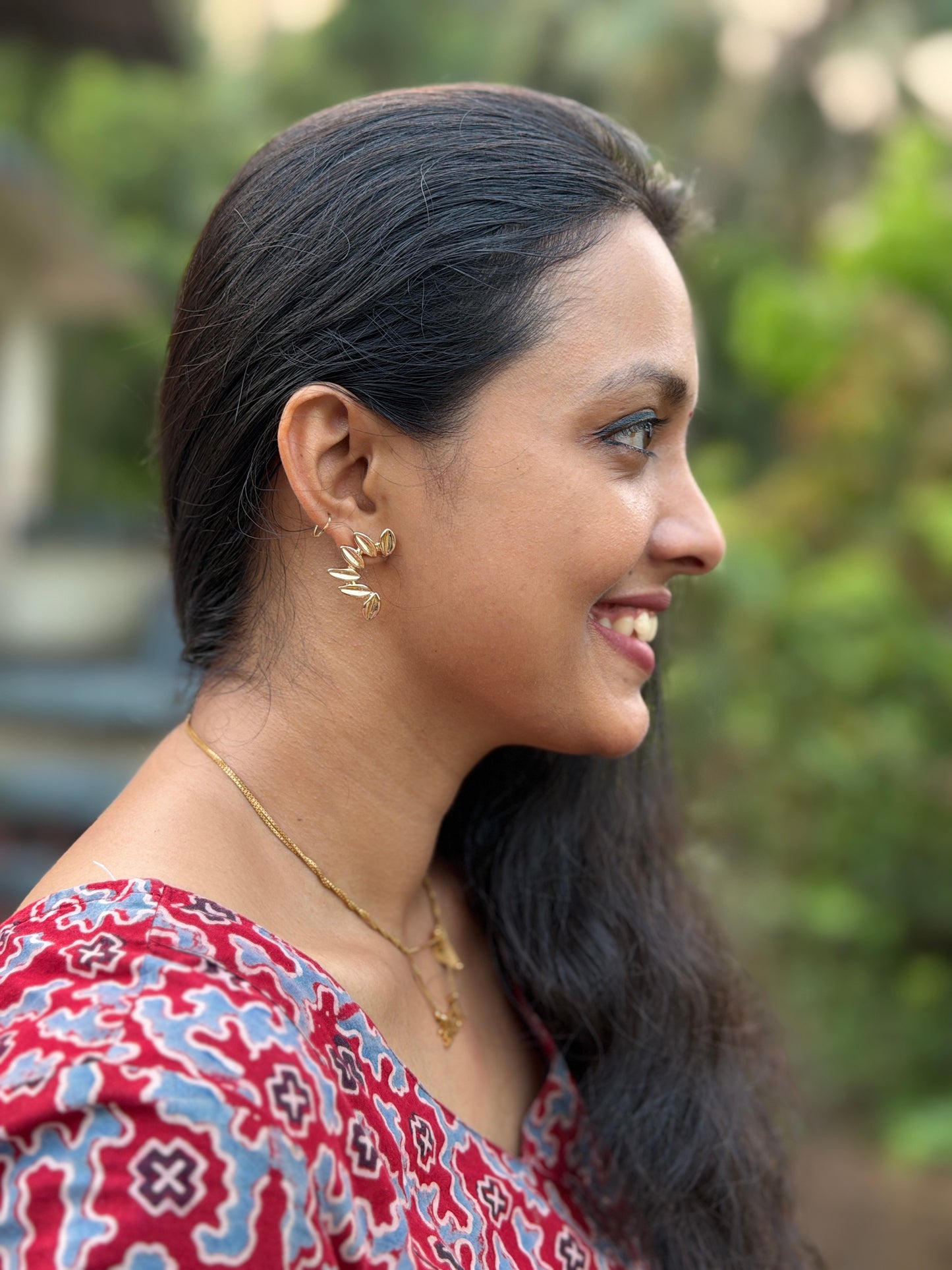 Leaf Cluster Anti Tarnish Earrings