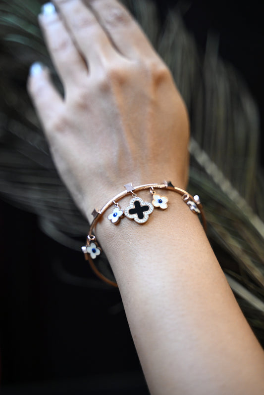 Evil Eye Charm Stainless Steel Anti-Tarnish Magnetic Bracelet