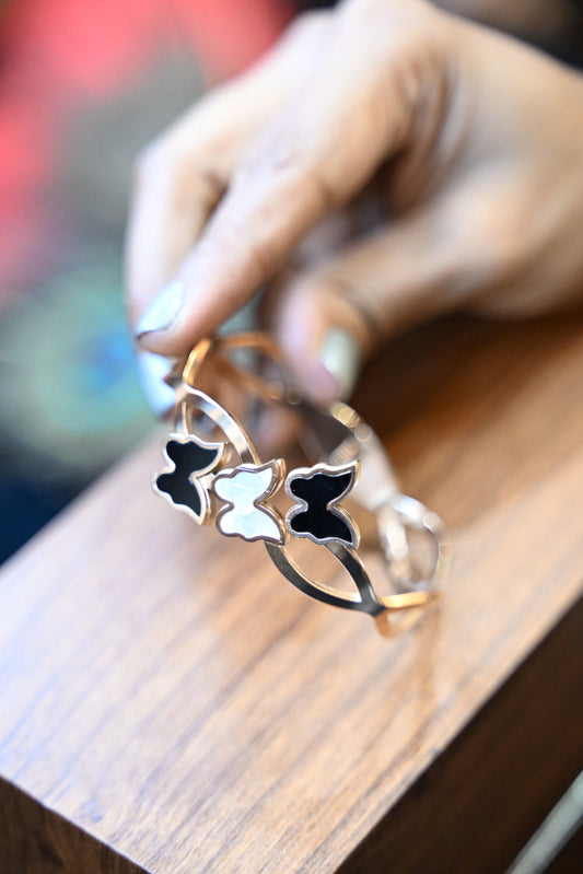 Butterfly Stainless Steel Anti-Tarnish Spring Bracelet