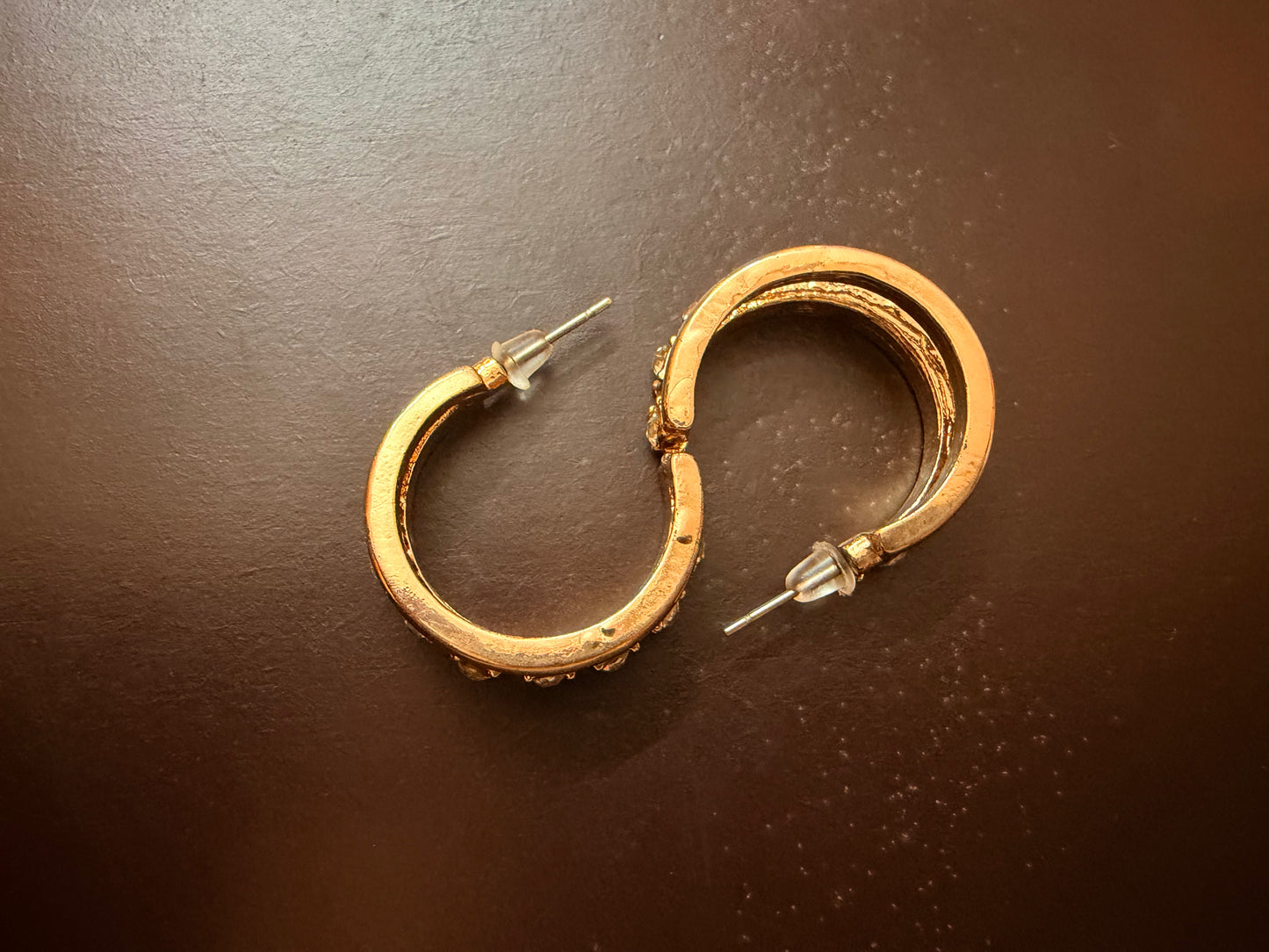 Gold Plated Diamond Stone earring