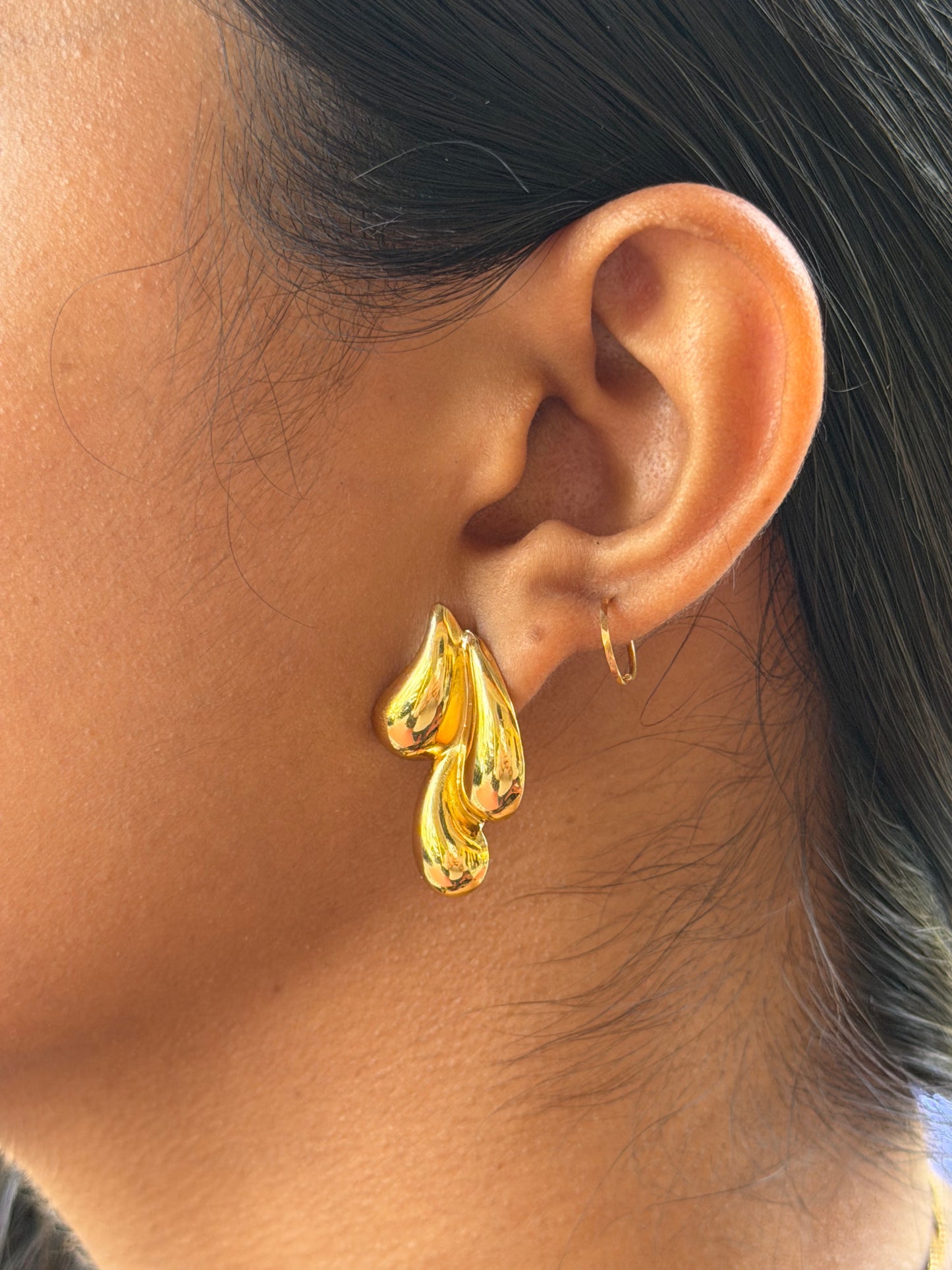 Gold Plated Hoops Earring