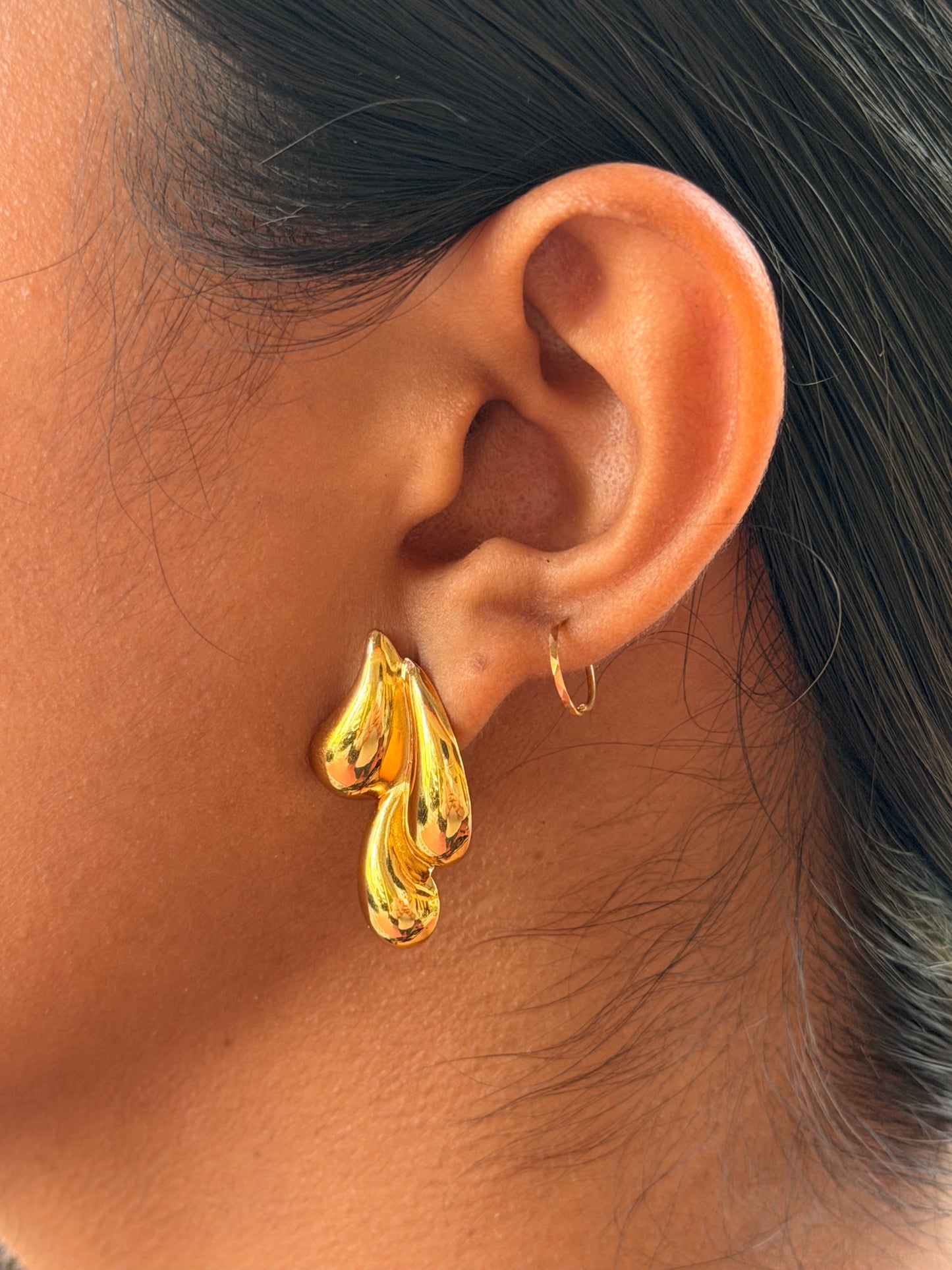 Gold Plated Hoops Earring