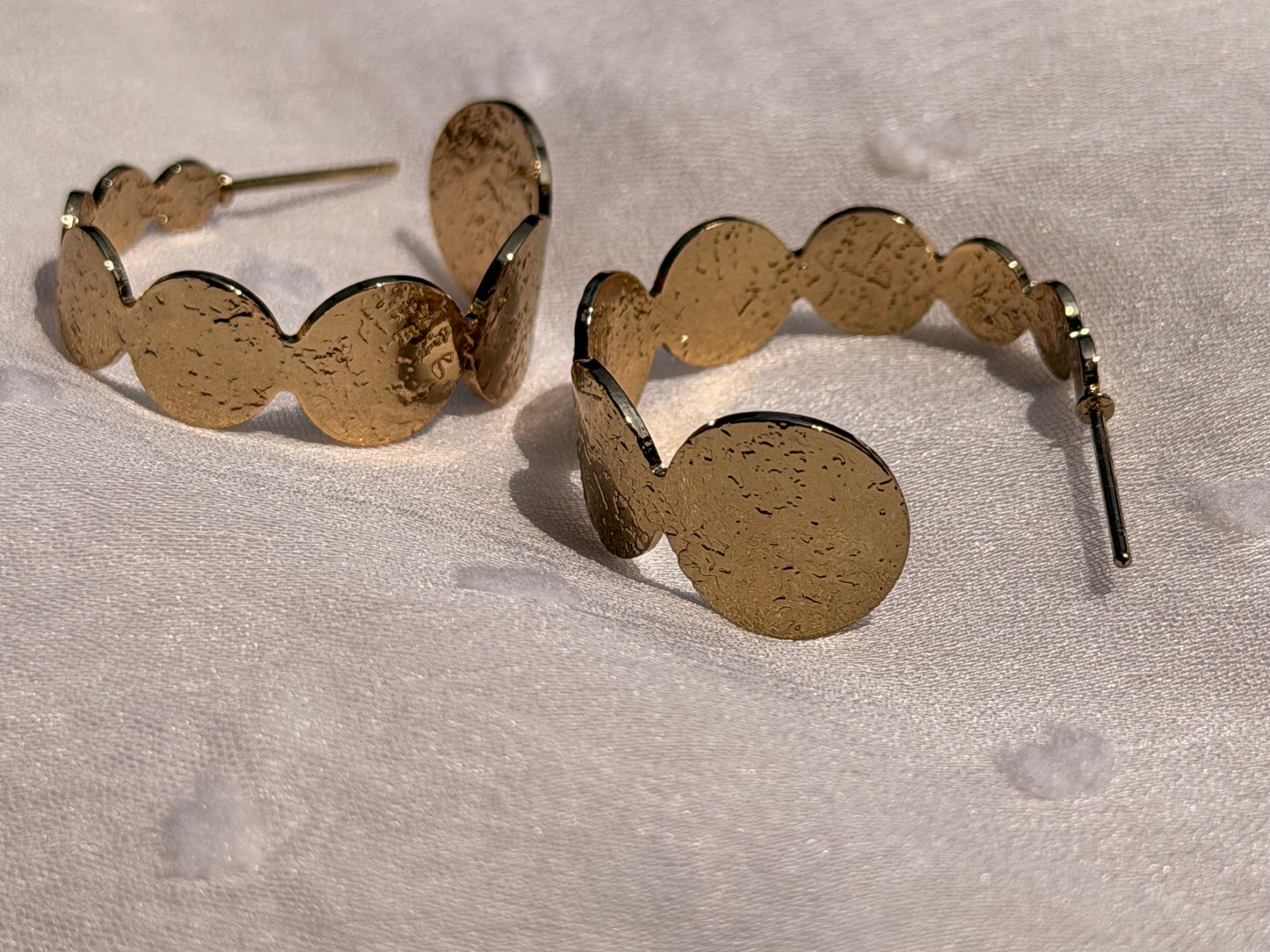 Gold plated Coin Style Fashion Earring