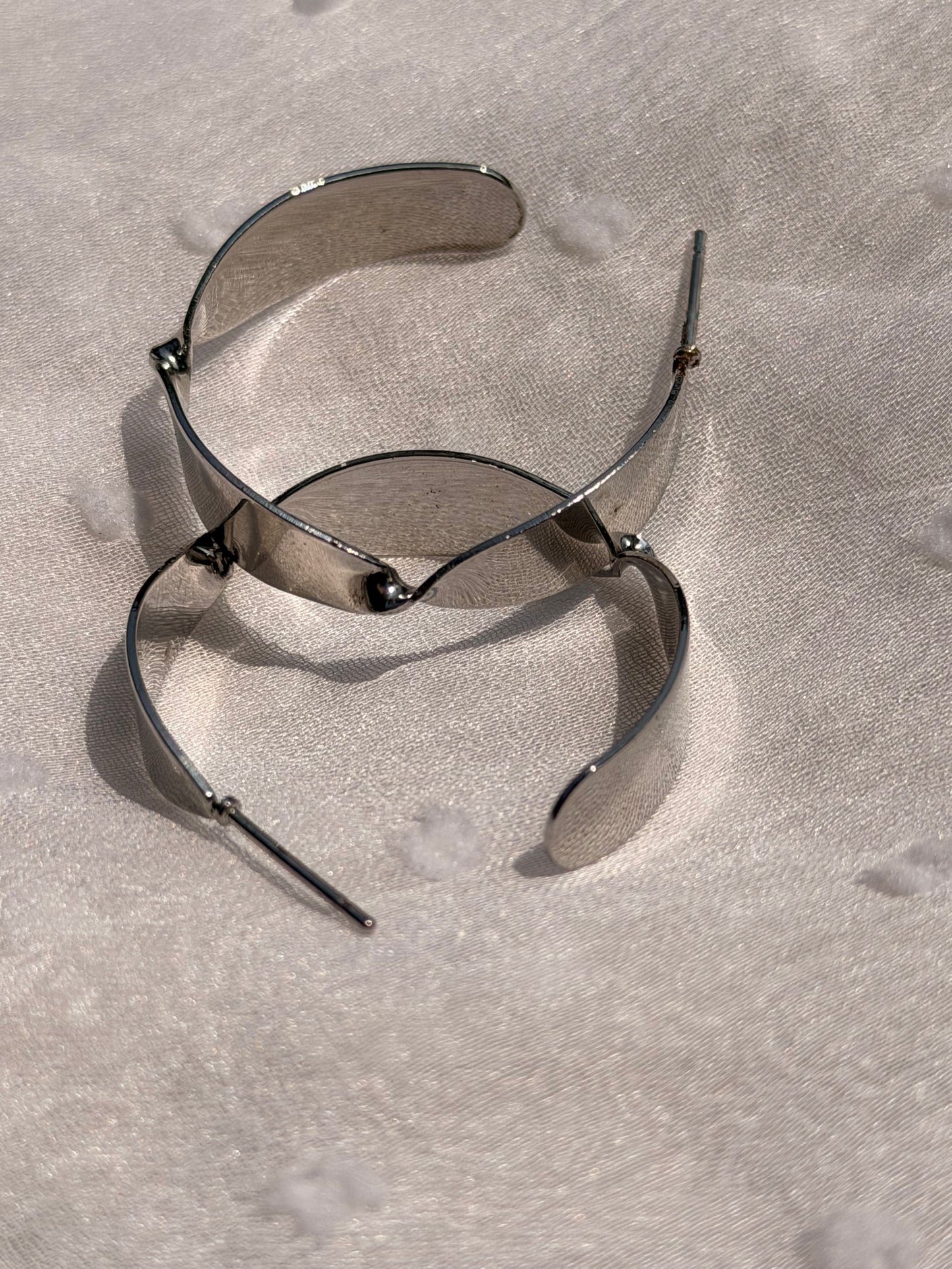 Silver Plated Twisted Style Western Fashion Earring