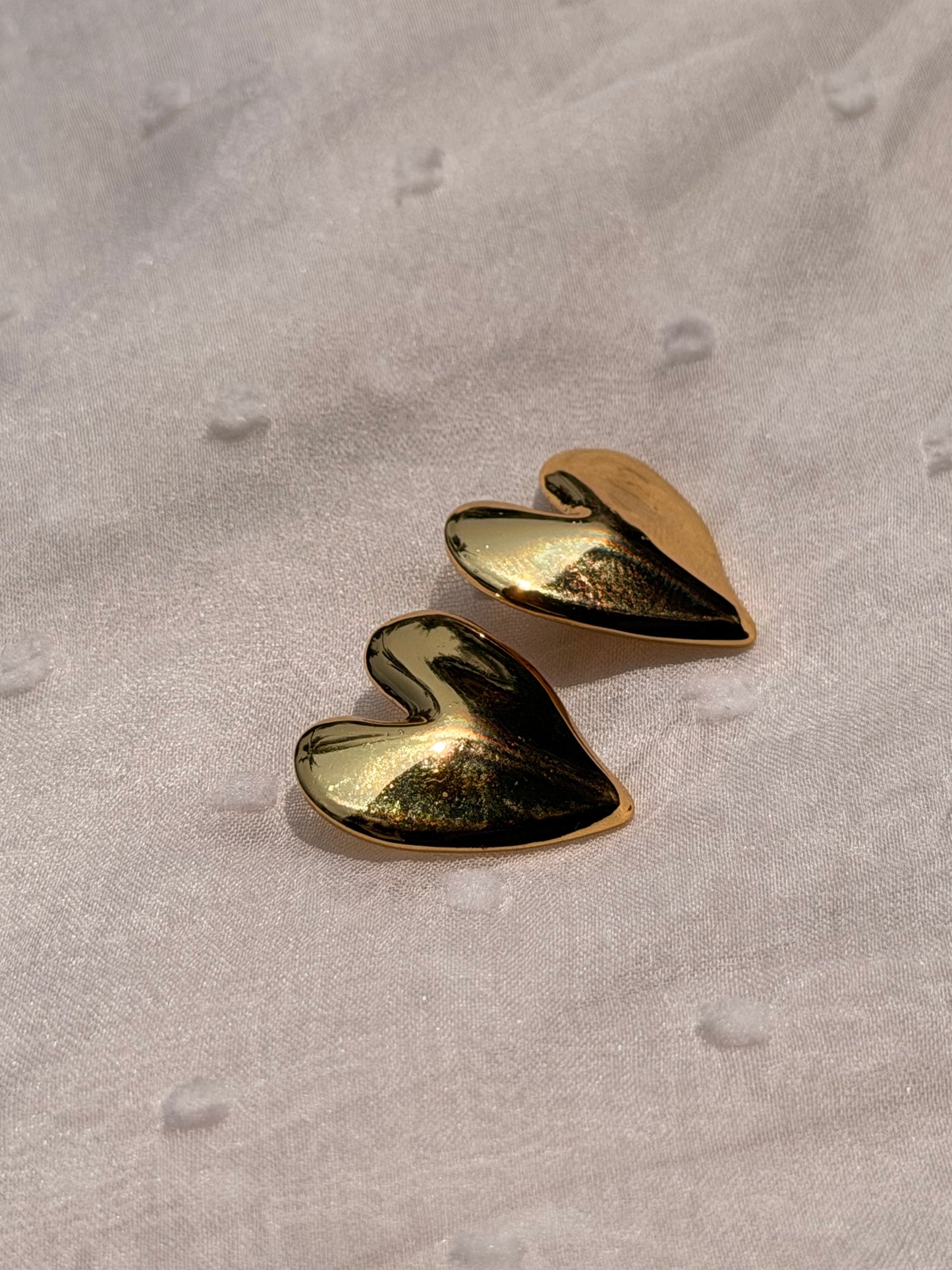 Gold Plated Love Shaped Earring