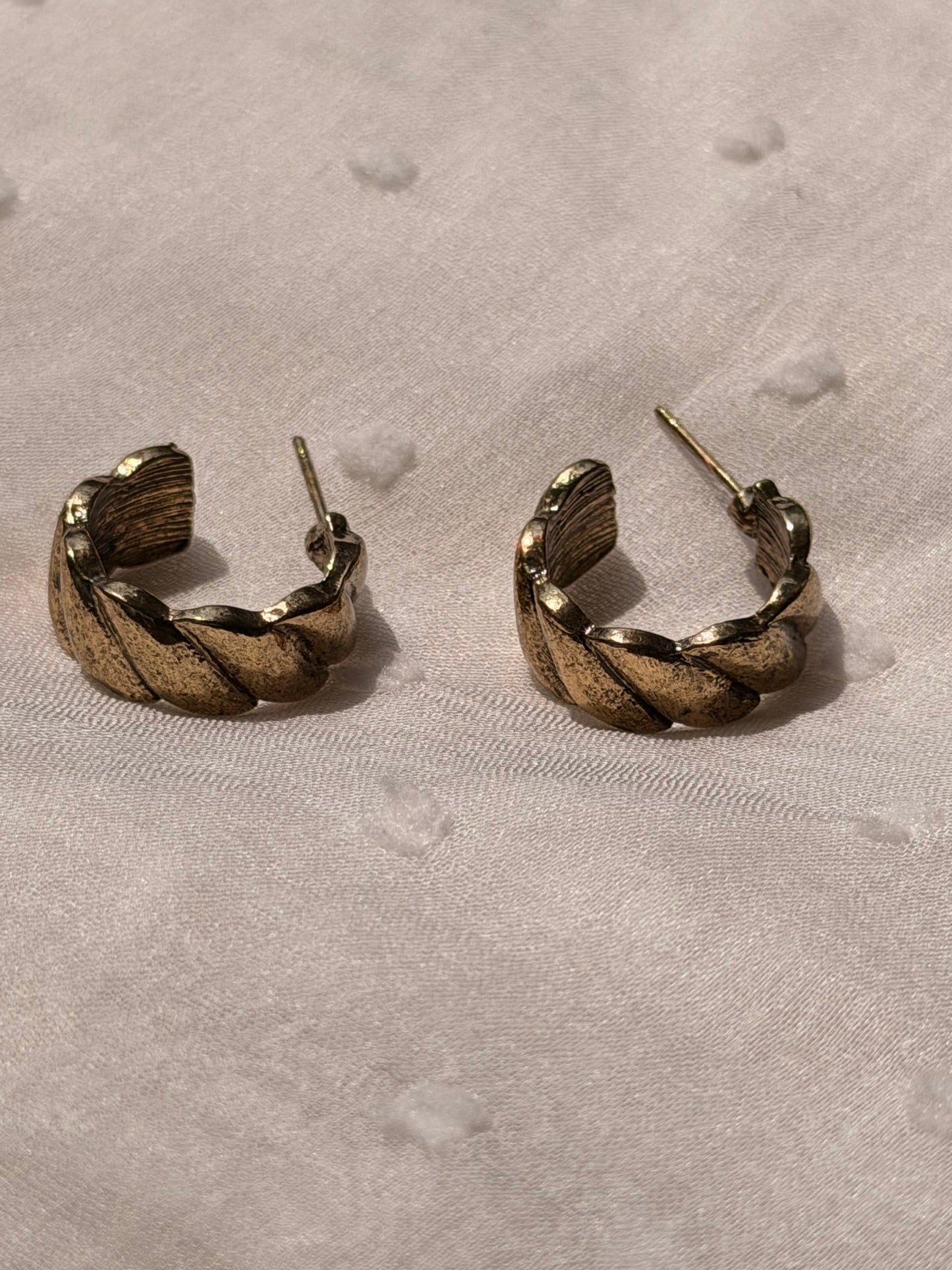 Antique Gold Plated Fashion Hoops Earring