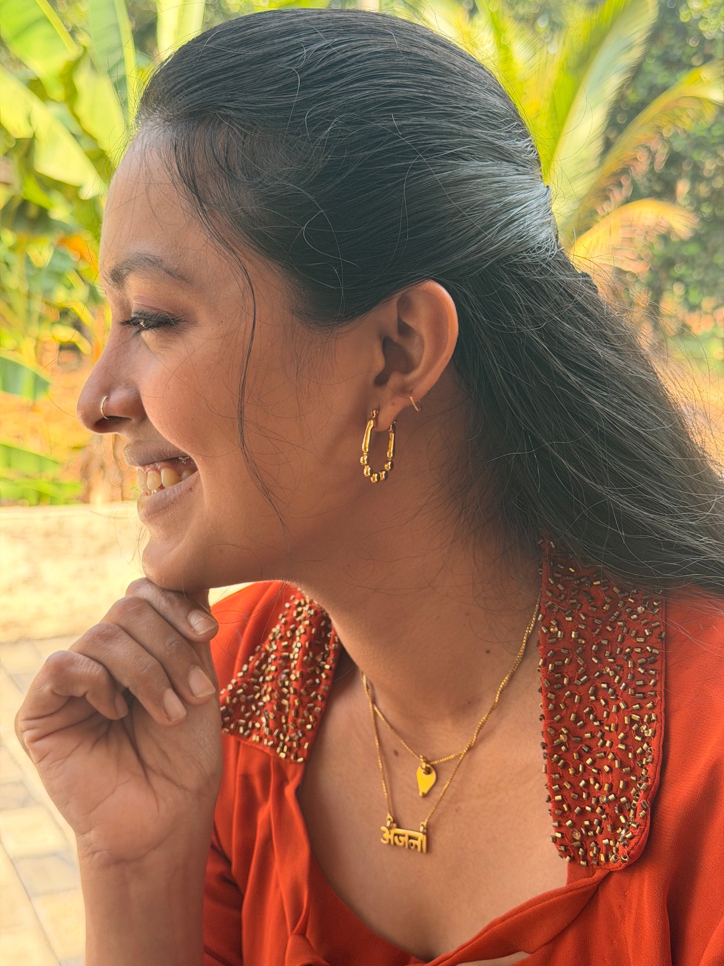 Gold plated Hoop Earring