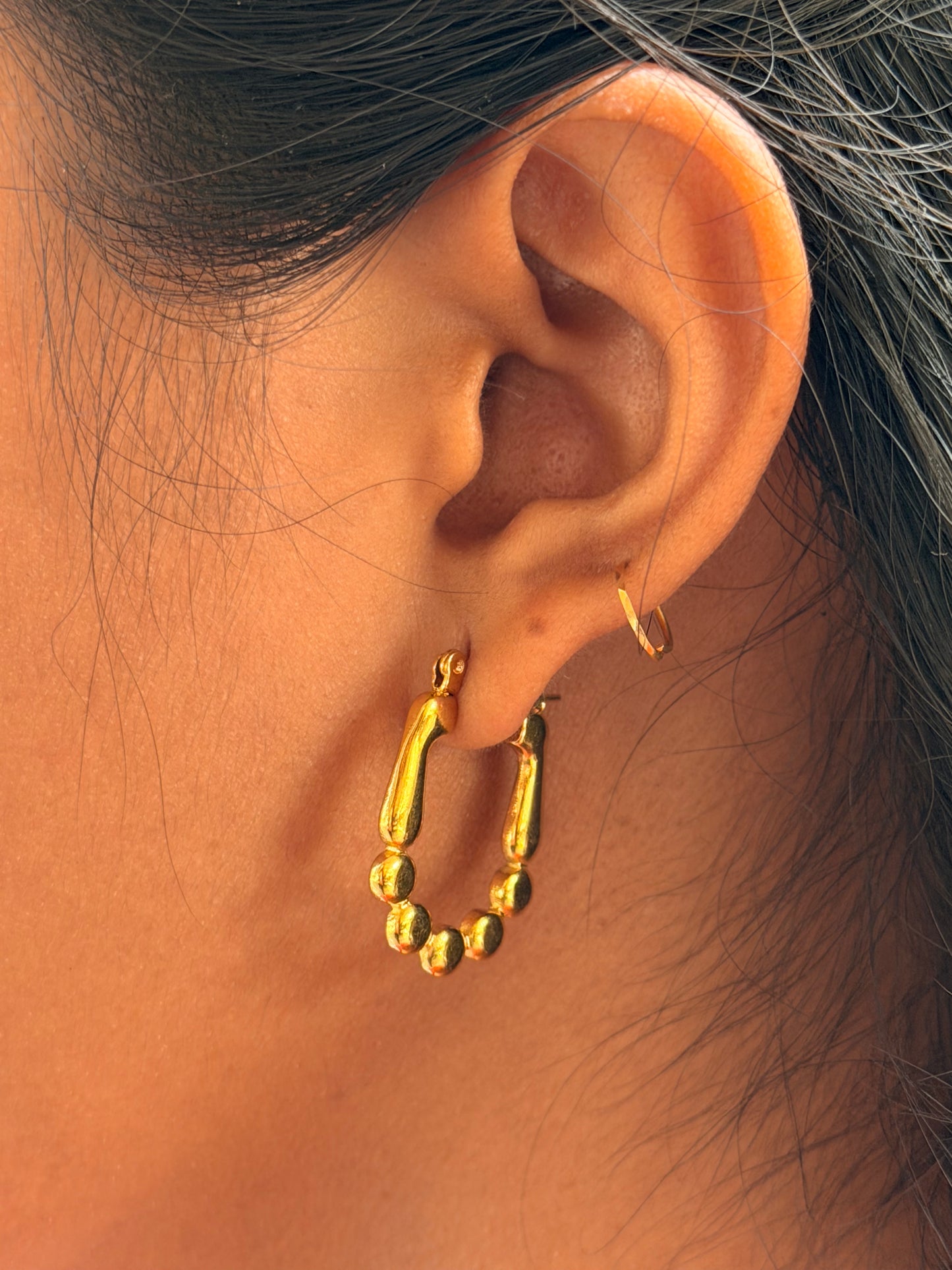 Gold plated Hoop Earring