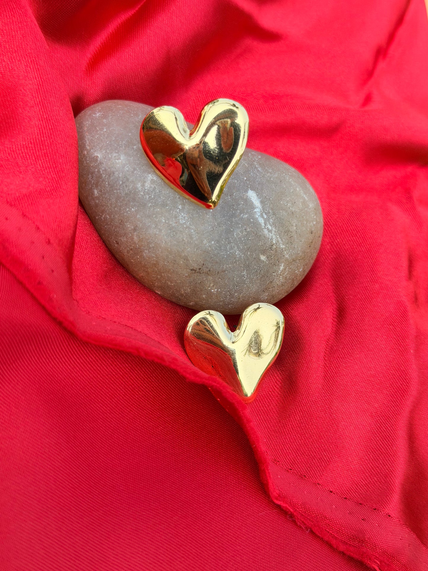 Gold Plated Love Shaped Earring