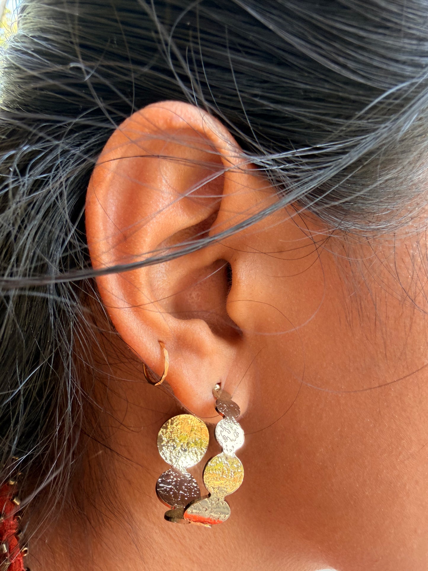 Gold plated Coin Style Fashion Earring