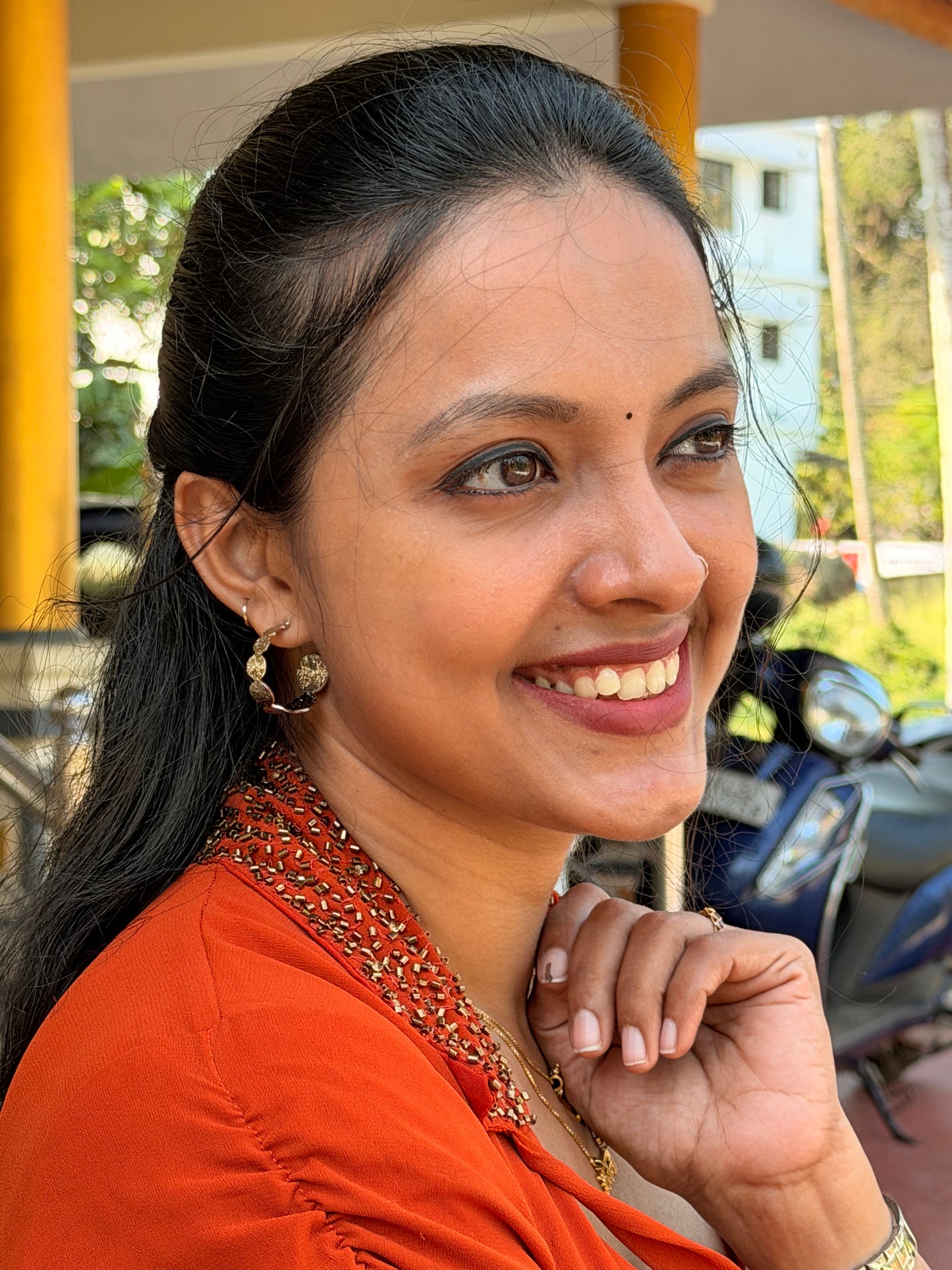 Gold plated Coin Style Fashion Earring