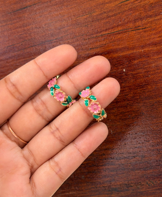 Flower Hoop Earring
