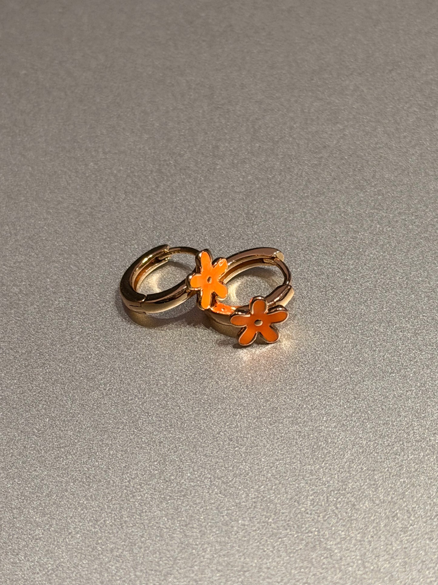 Small Floral Bali Hoop Earring