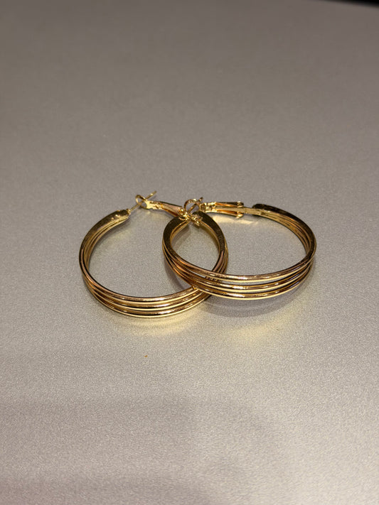 Triple Layered Hoop Earrings