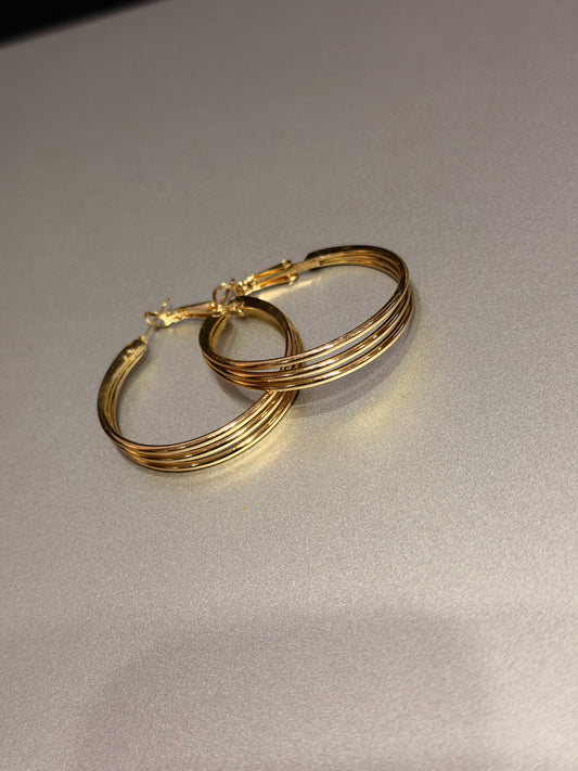 Triple Layered Hoop Earrings