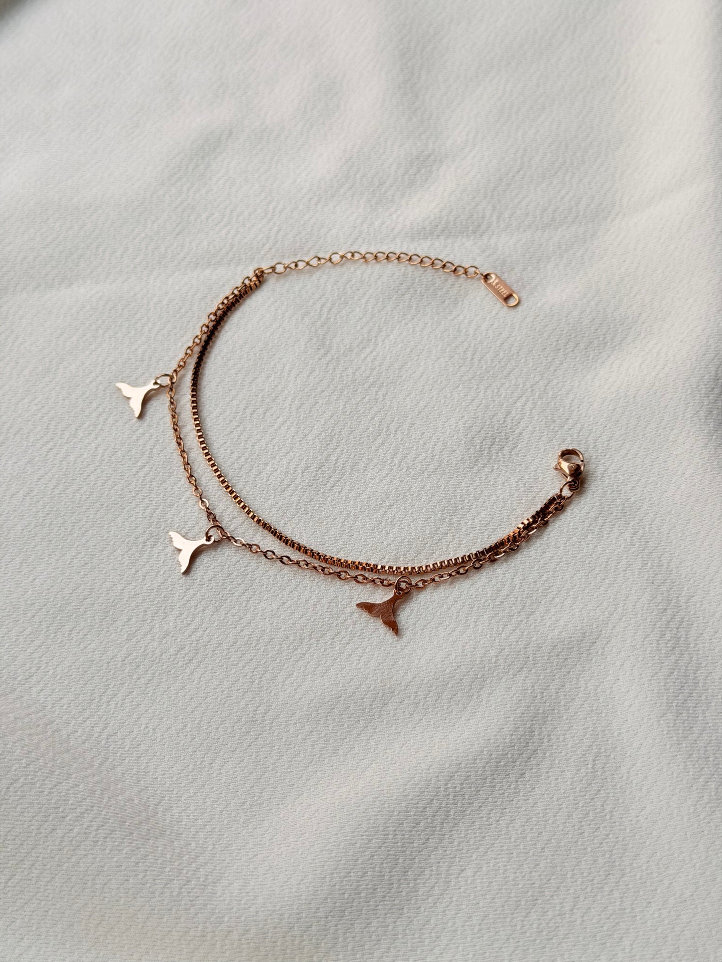 Gold Plated Stainless Steel Charm Bracelet