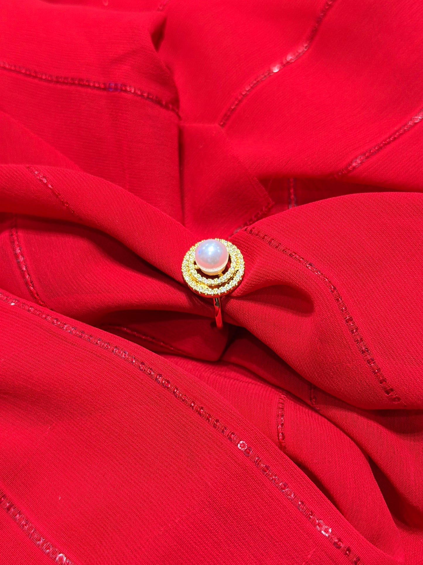 Gold plated Pearl Ring