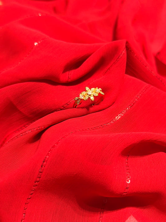 Flower Fashion Adjustable Gold Plated Ring