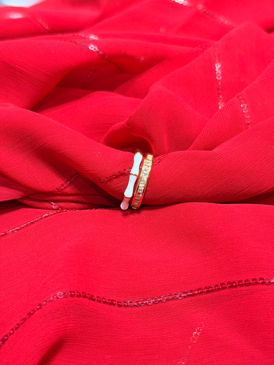 Bamboo Design Adjustable Gold Plated Ring