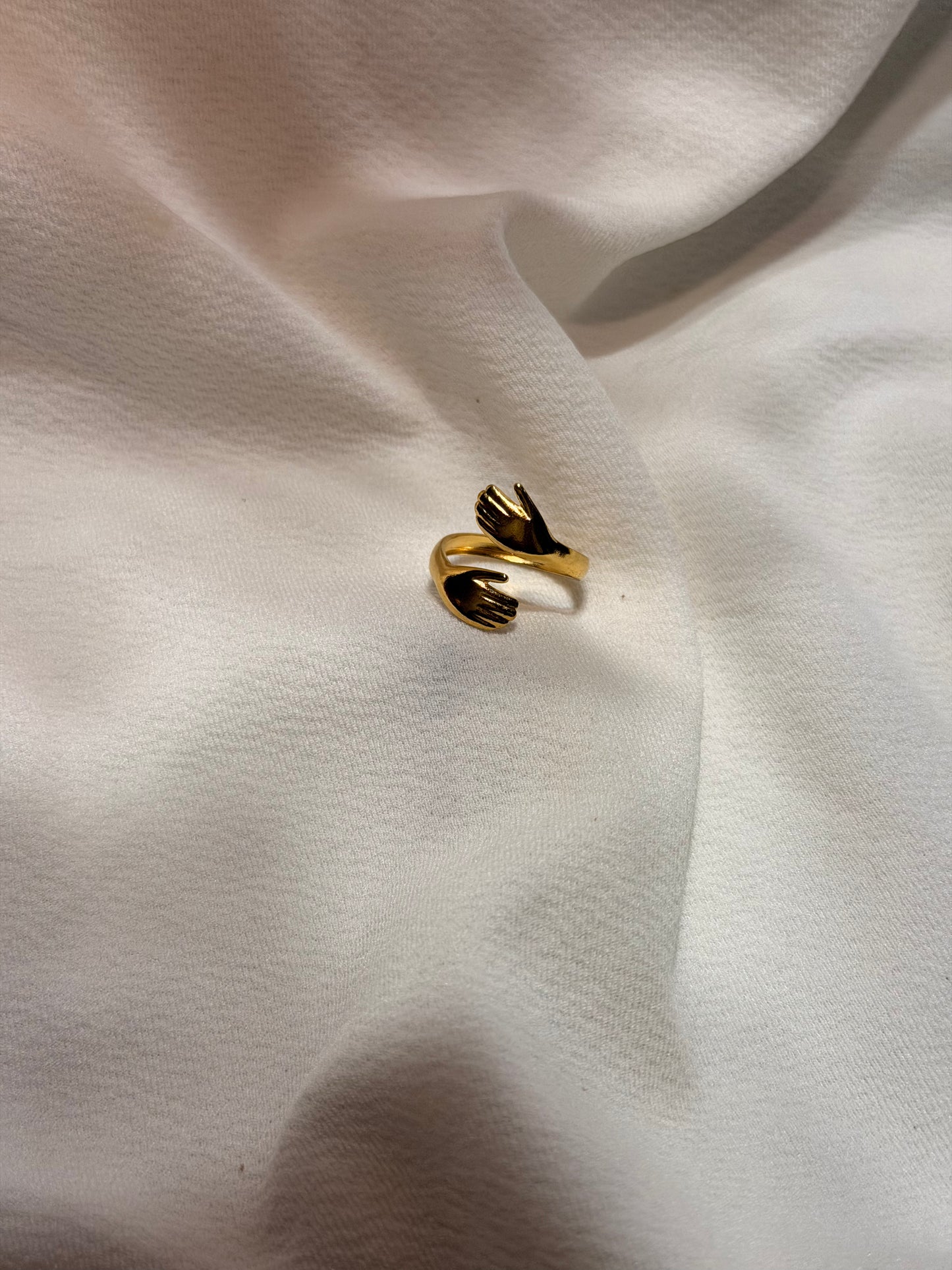 Hug Gold-plated Stainless Steel Adjustable Ring