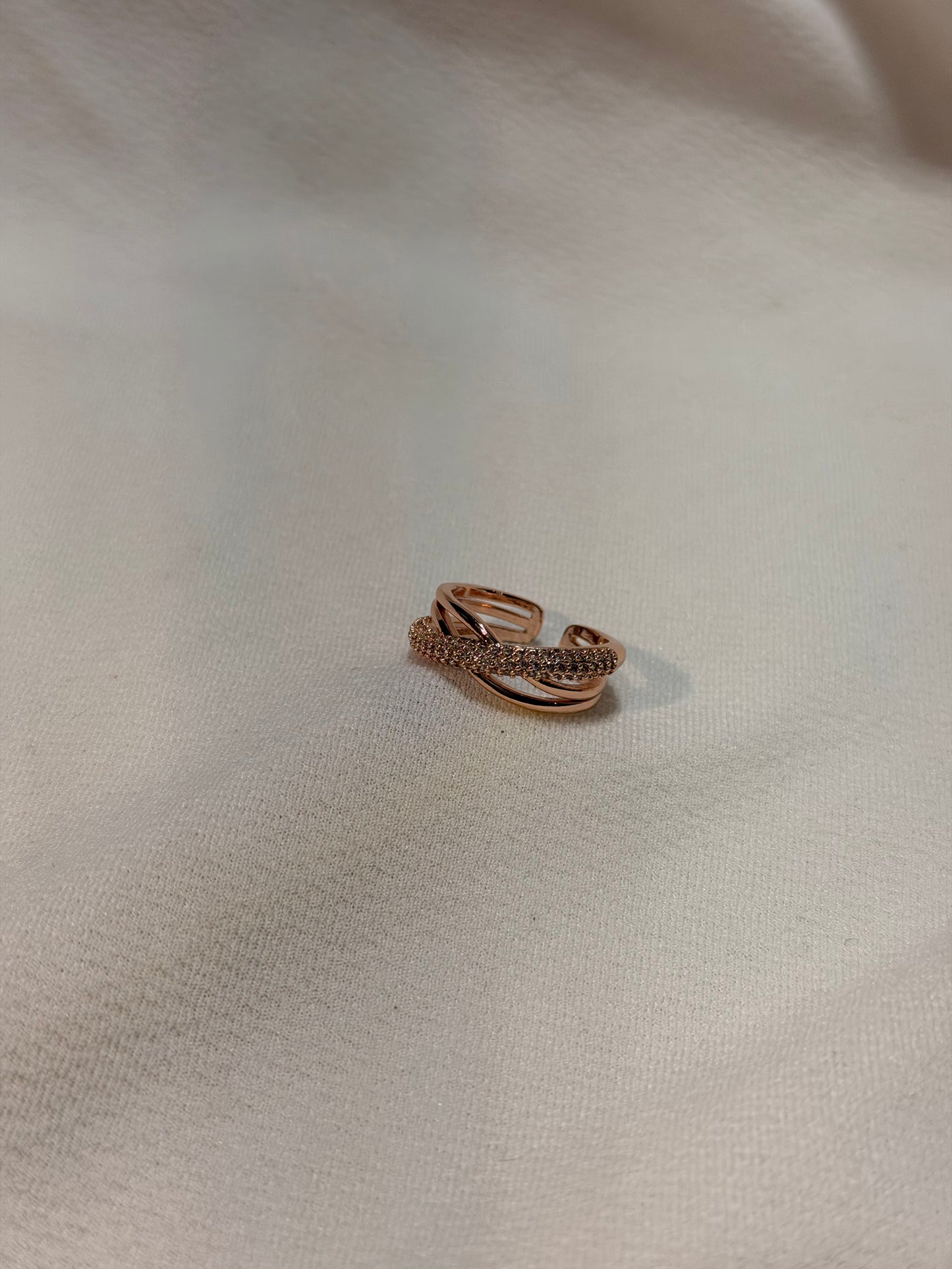 Rose gold-plated Diamond Ring