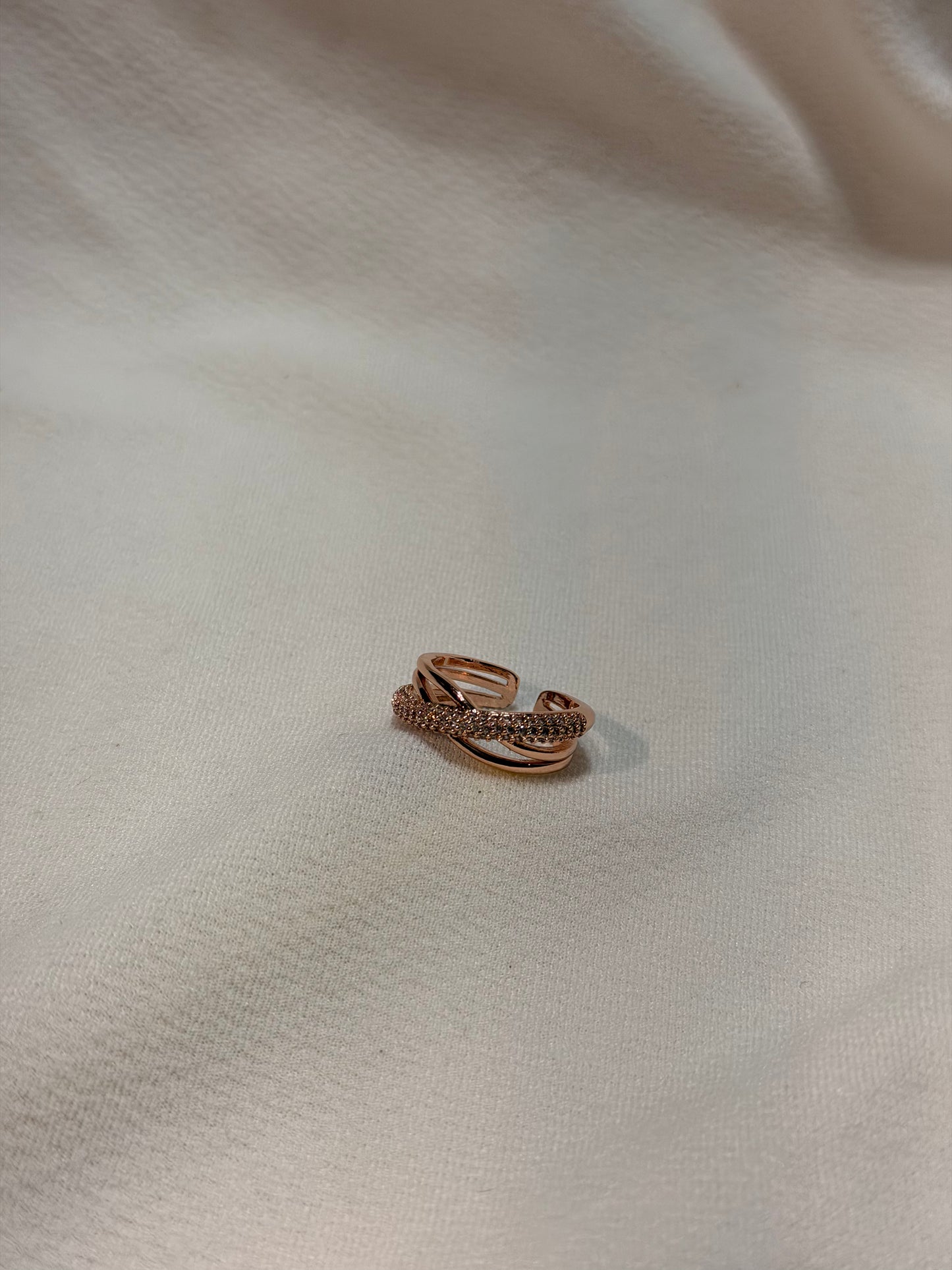 Rose gold-plated Diamond Ring