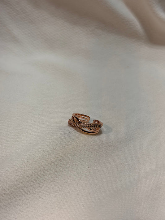 Rose gold-plated Diamond Ring