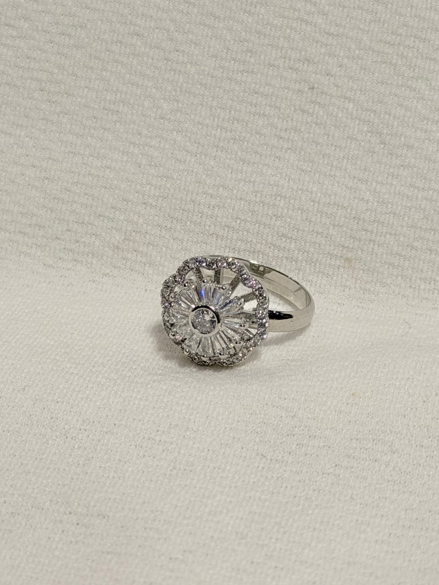 Sparkling Silver Plated Ring