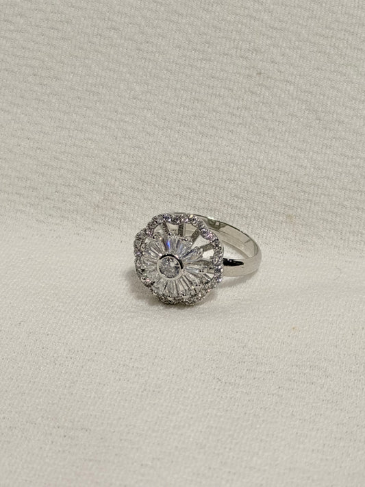 Sparkling Silver Plated Ring
