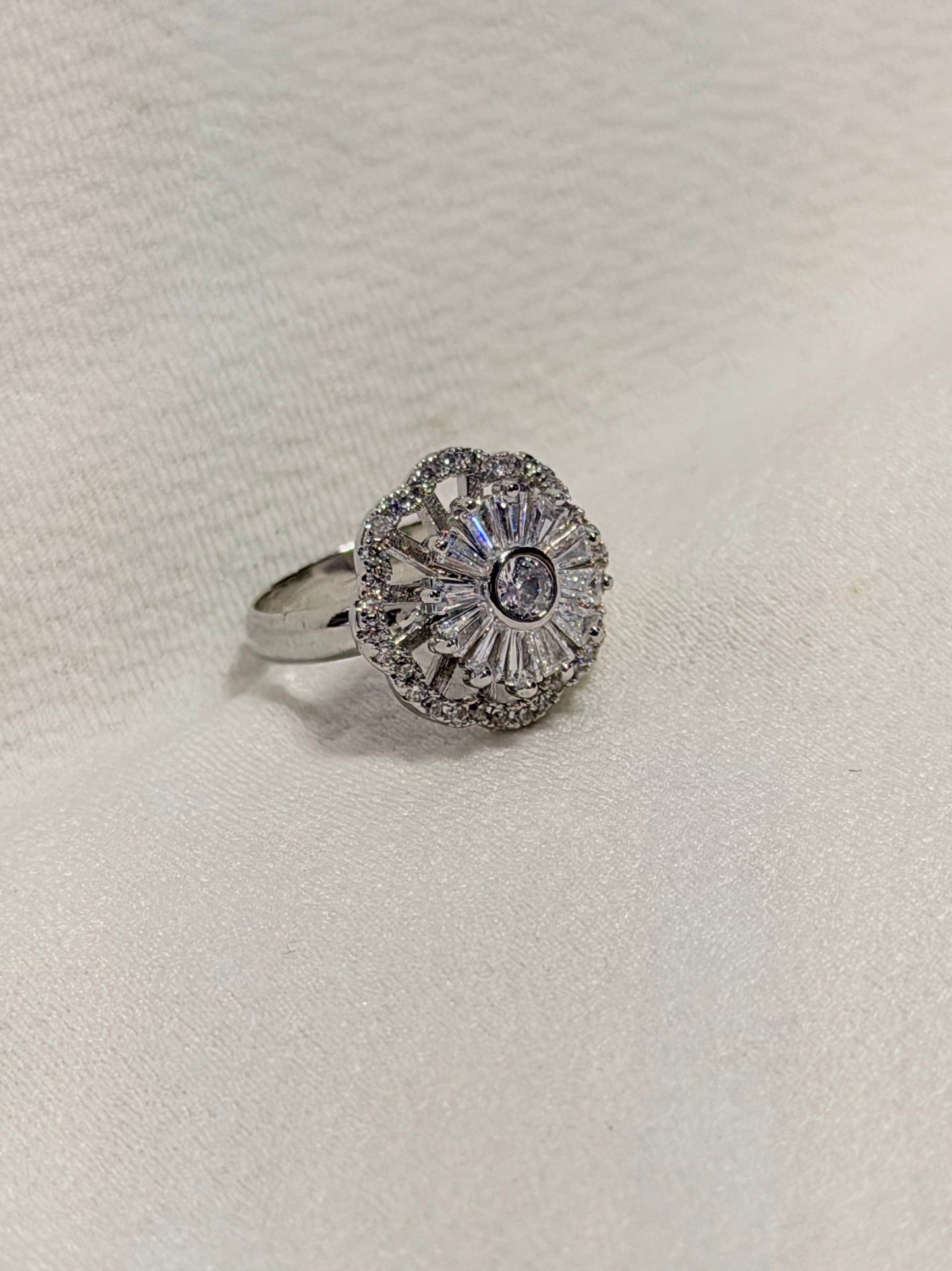 Sparkling Silver Plated Ring