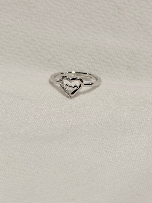 Heart rate Shaped Ring