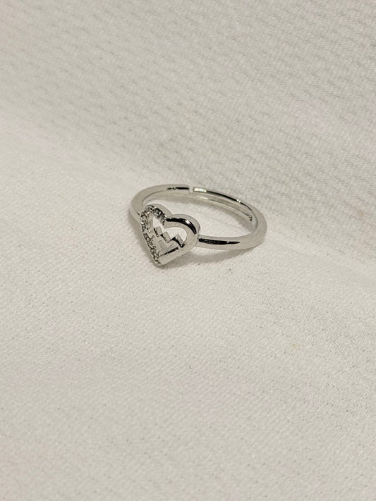 Heart rate Shaped Ring