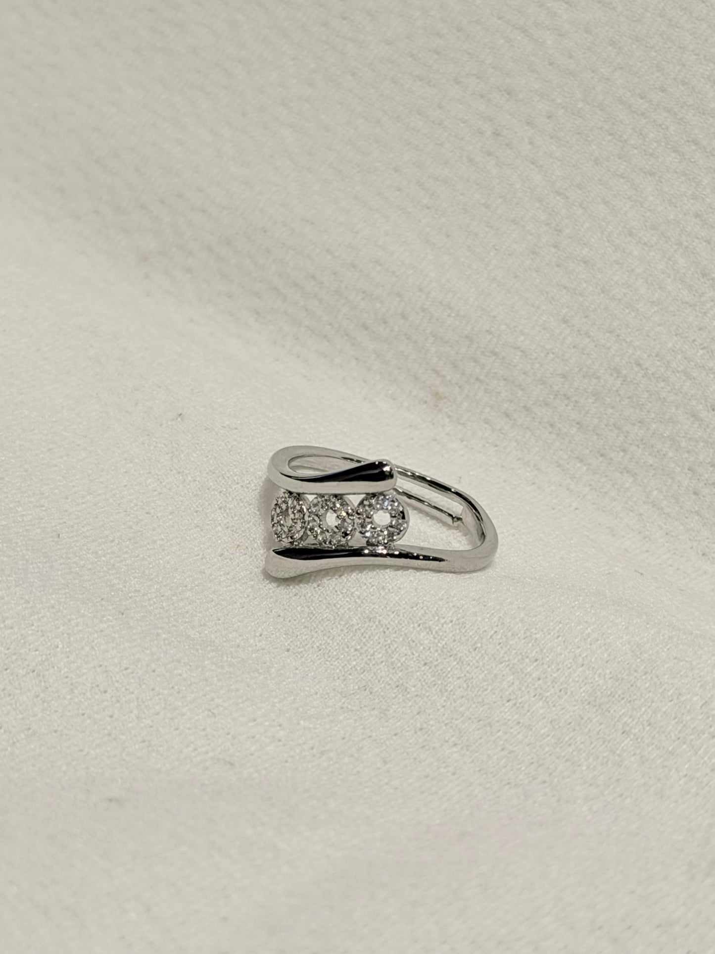 Three Embedded Stones Ring