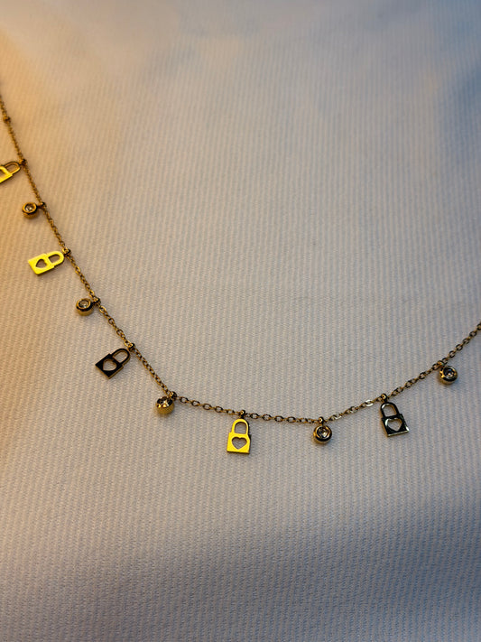 Multi Lock Charms Pendants Stainless Steel