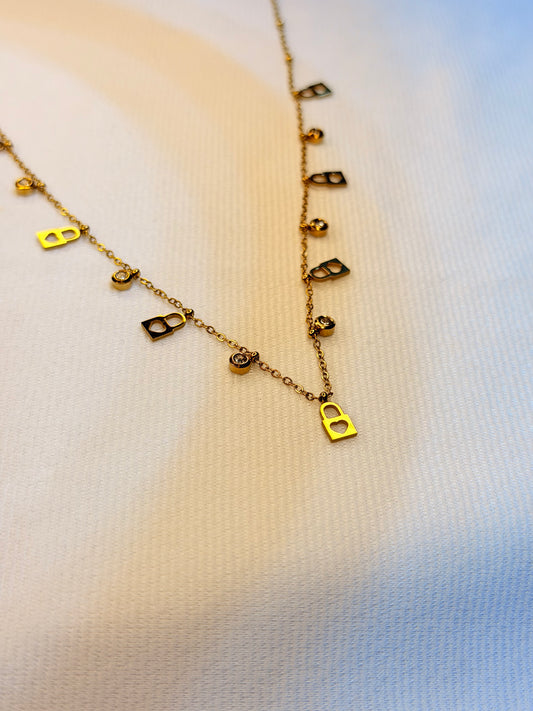 Multi Lock Charms Pendants Stainless Steel